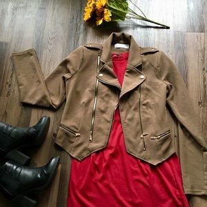 Scoop Neck Mini Dress in Ruby Red